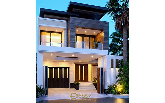 Desain Rumah Modern 2 Lantai Ibu Via di  Semarang