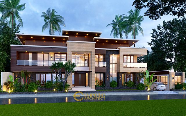 Desain Rumah Modern 2 Lantai Bapak Andy di  Sumatera Utara