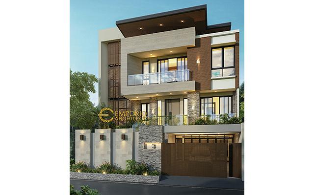 Desain Rumah Modern 3 Lantai Bapak Dicky di  Sunter, Jakarta Utara