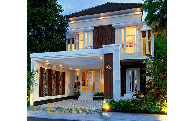 Desain Rumah Desain Style Villa Bali Modern Tropis 2 Lantai