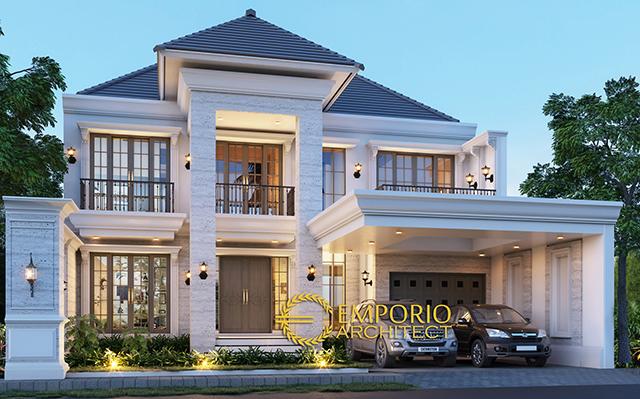 Desain Rumah Classic 2 Lantai Bapak Andy di  Surabaya