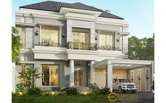 Desain Rumah Classic 2 Lantai Bapak Hasan di  Surabaya