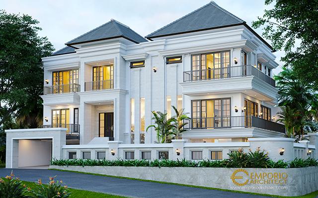 Desain Rumah Hook Classic 3 Lantai Ibu Chryslie di  Surabaya