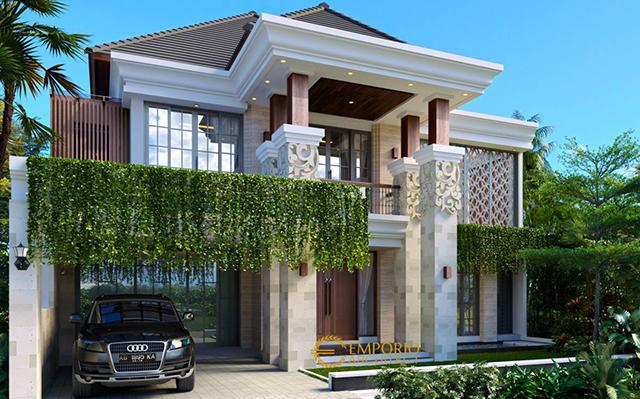 Desain Rumah Villa Bali 2 Lantai Bapak Sindhu di  Surabaya, Jawa Timur