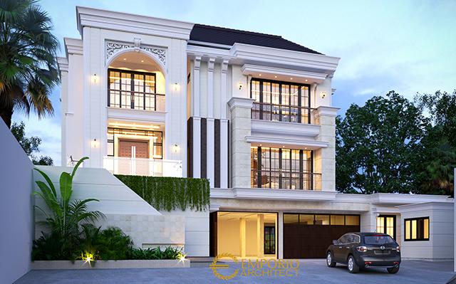 Desain Rumah Classic 3 Lantai Bapak Adi  di  Lippo Karawaci, Tangerang, Banten