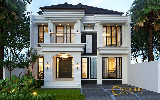 Desain Rumah Classic 2 Lantai Bapak Yevni di  Tangerang, Banten