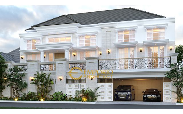 Desain Rumah Classic 3 Lantai Mrs. E di  Tangerang, Banten