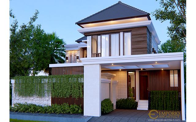 Desain Rumah Villa Bali 2 Lantai Bapak Rio di  Ciputat, Tangerang Selatan