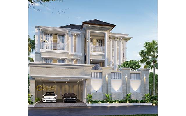 Desain Rumah Classic 2 Lantai Ibu Siska di  Tangerang