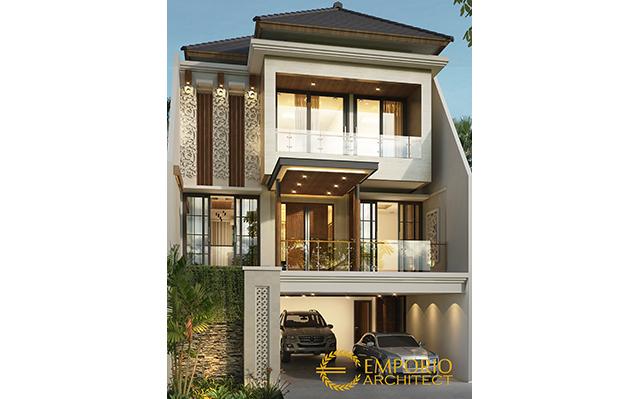 Desain Rumah Modern 3 Lantai Ibu Rahmi di  Tangerang