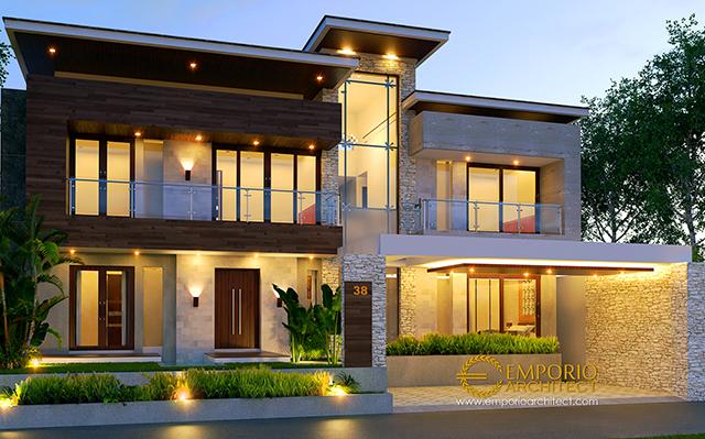 Desain Rumah Modern 2 Lantai Ibu Weni di  Tanjung Selor, Kalimantan Utara