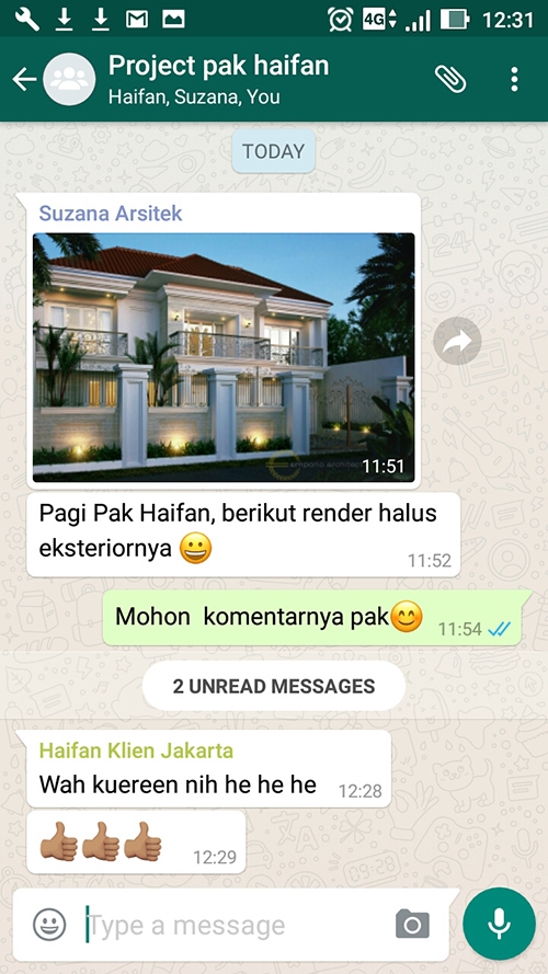 Testimonial Desain Rumah Classic 2 Lantai Bapak Haifan