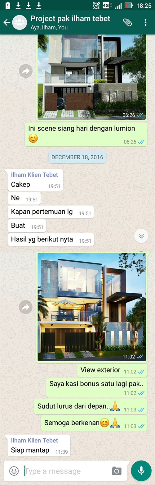 Testimonial Desain Rumah Modern 3 Lantai Bapak Ilham II