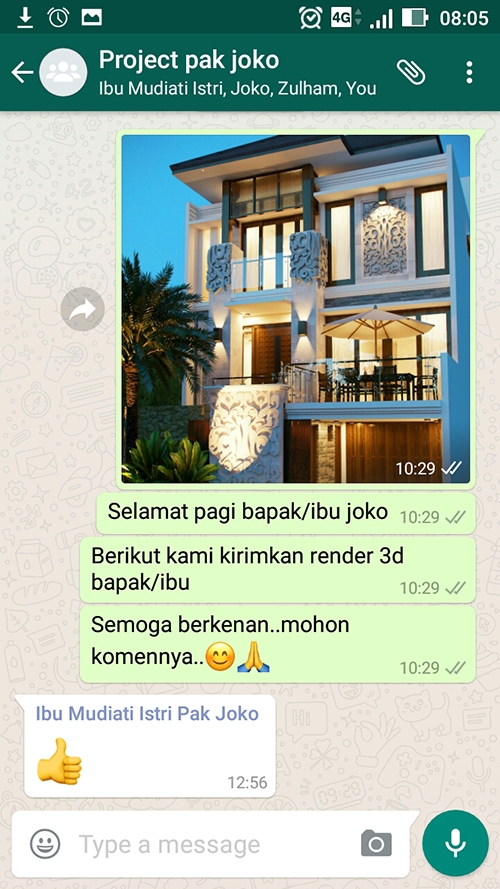 Testimonial Desain Rumah Villa Bali 3 Lantai Bapak Joko di  Jakarta