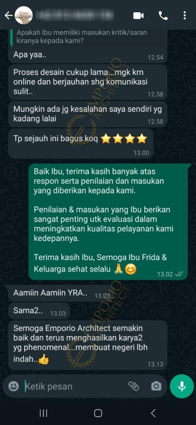 Testimonial Desain Masjid ZBA 1542 Style Modern 1 Lantai