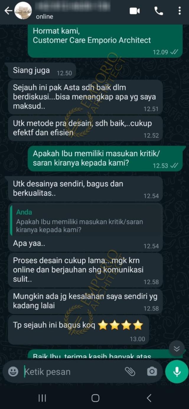 Testimonial Desain Masjid ZBA 1542 Style Modern 1 Lantai