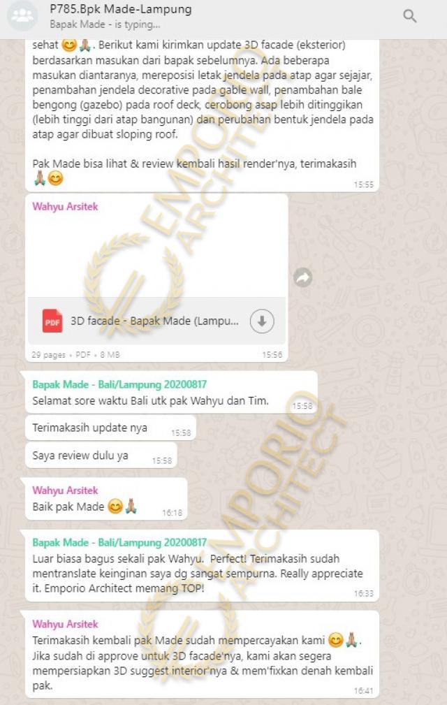 Testimonial Desain Rumah Classic 2 Lantai Bapak Made