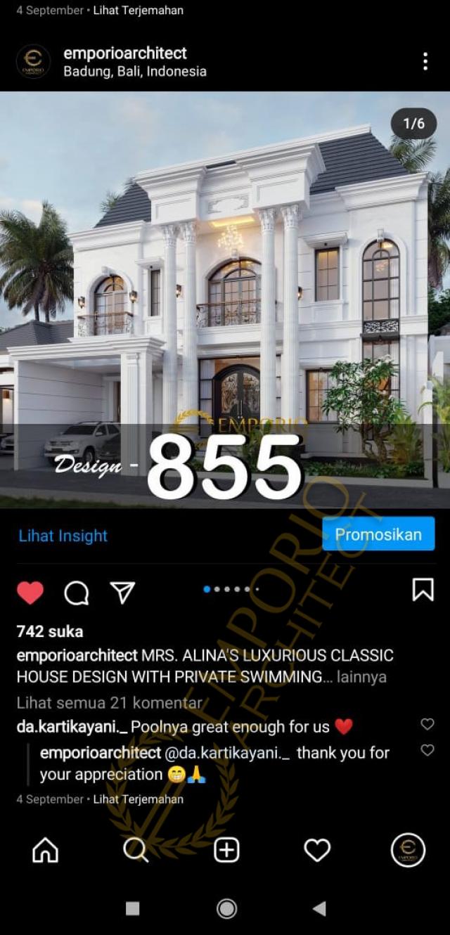 Testimonial Desain Rumah Classic 2 Lantai Ibu Alina