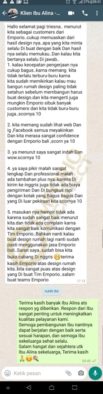 Testimonial Desain Rumah Classic 2 Lantai Ibu Alina