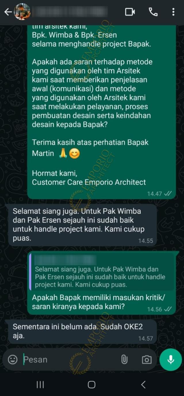 Testimonial Desain Rumah Klasik 2 Lantai Bapak MTN 2144