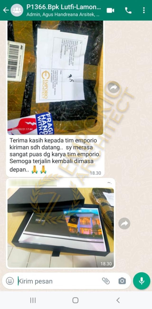 Testimonial Desain Rumah Klasik 2 Lantai Bapak Lutfi di  Lamongan, Jawa Timur