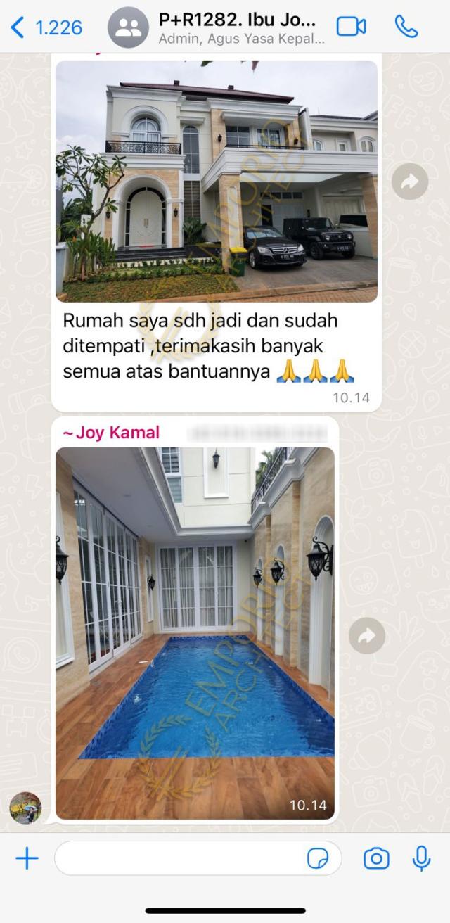 Testimonial Desain Rumah Klasik Modern 2 Lantai Ibu JY di  Jakarta