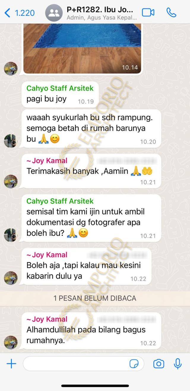 Testimonial Desain Rumah Klasik Modern 2 Lantai Ibu JY di  Jakarta