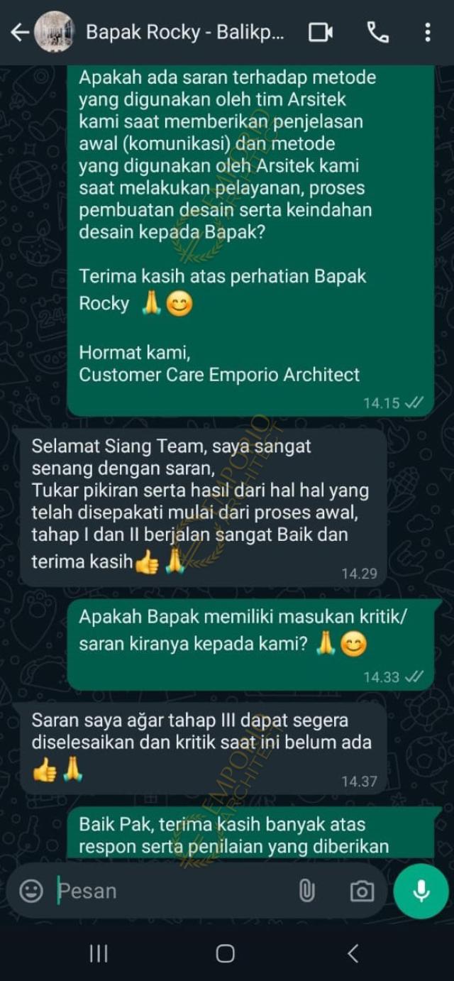 Testimonial Desain Rumah Klasik 2 Lantai Bapak RCK 2127