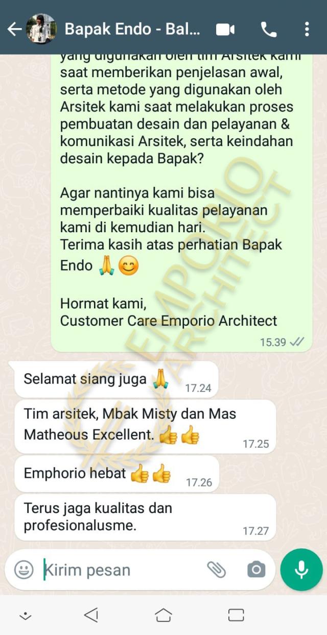 Testimonial Desain Rumah Klasik 2 Lantai Bapak Endo