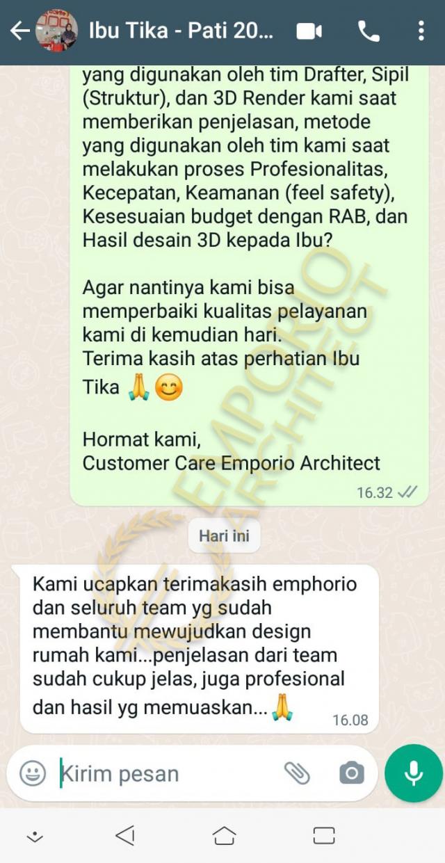 Testimonial Desain Rumah Klasik 2 Lantai Ibu Tika