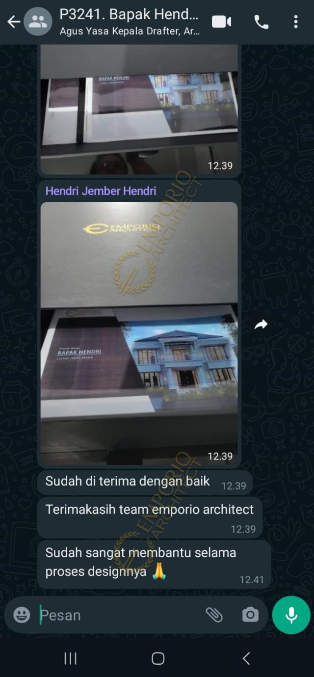 Testimonial Desain Rumah Klasik 2 Lantai Bapak HDI 1772