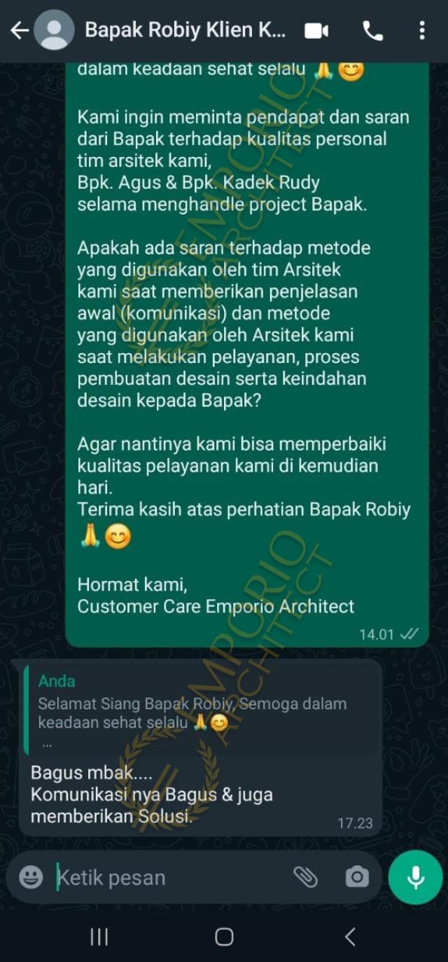 Testimonial Desain Rumah Klasik 2 Lantai Bapak RBY 2055