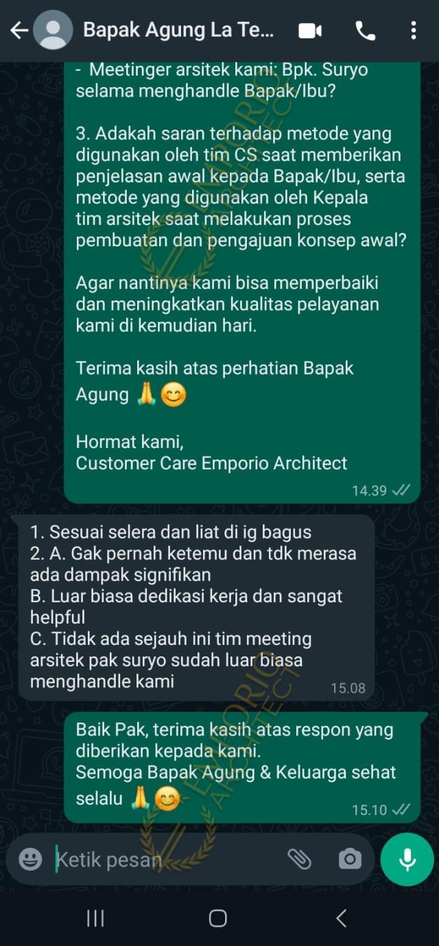 Testimonial Desain Rumah Klasik 2 Lantai Bapak AGN 1667