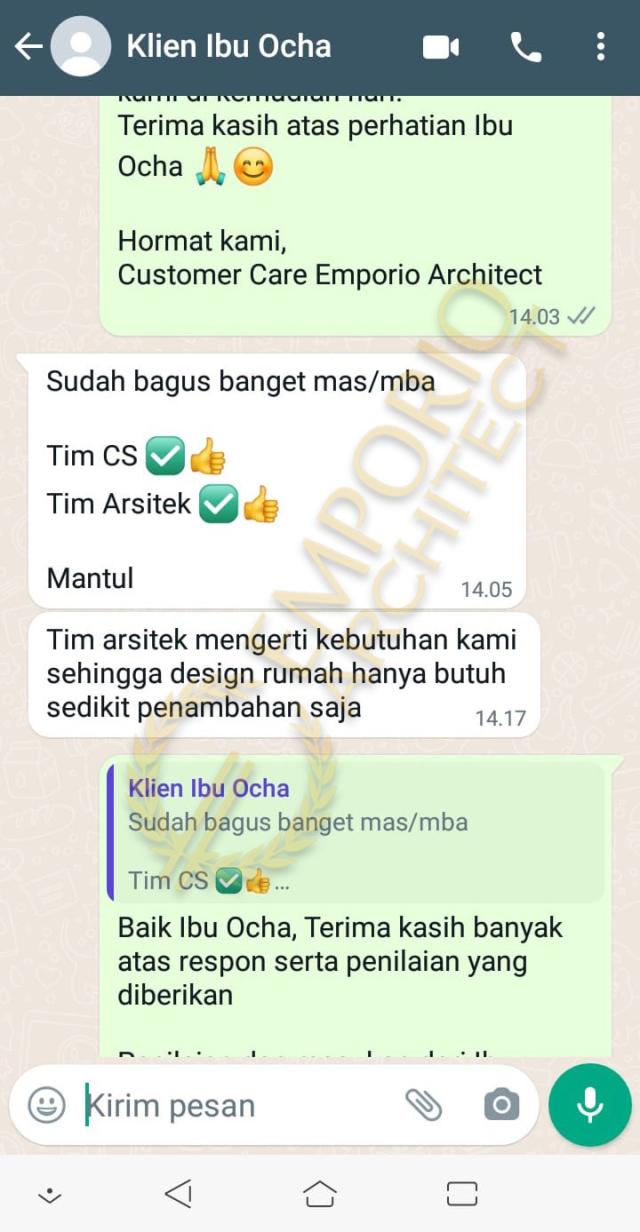 Testimonial Desain Rumah Klasik 2.5 Lantai Bapak DHY dan Ibu OHA 1314 di  Cibubur, Jakarta Timur