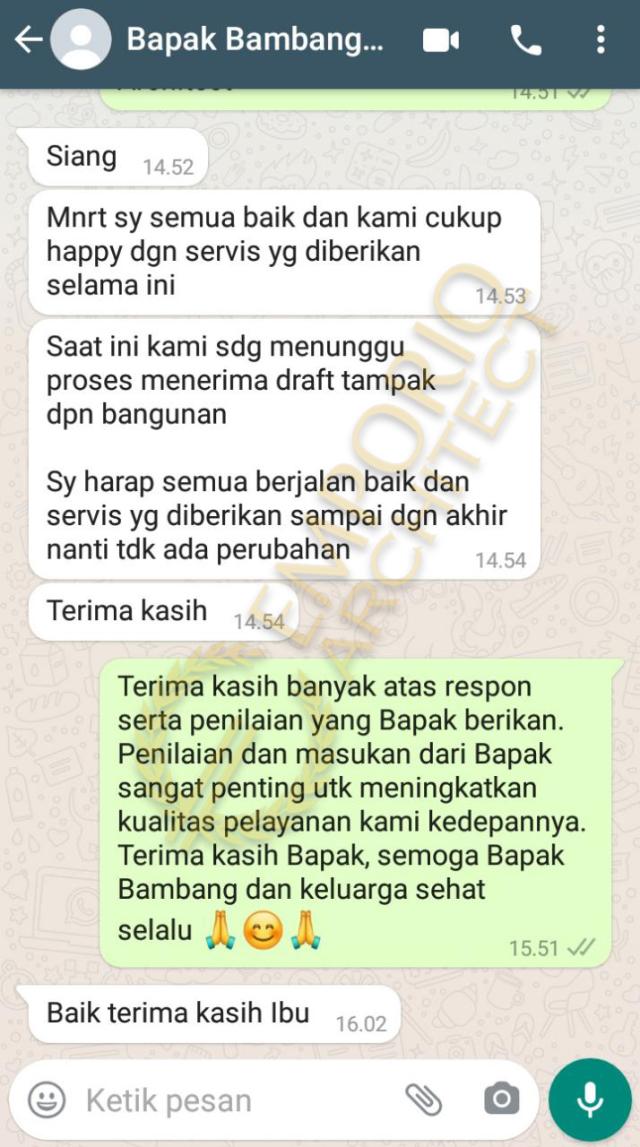 Testimonial Desain Rumah Klasik 3 Lantai Ibu Uchi