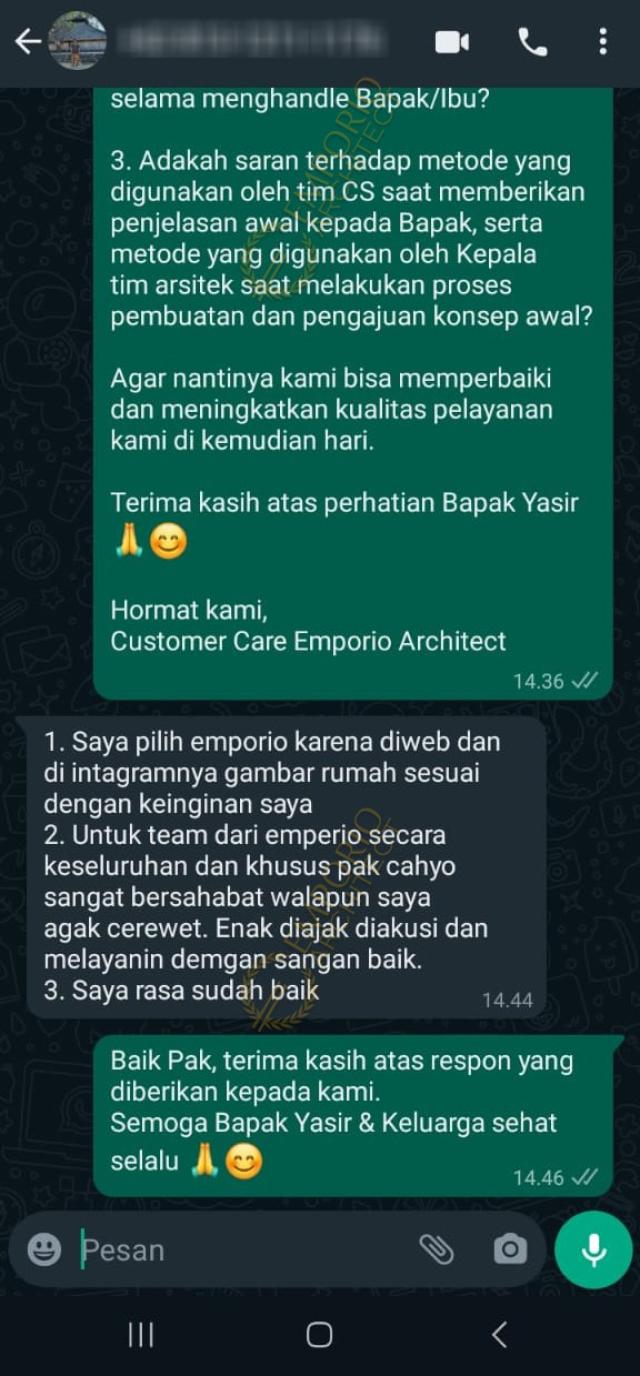 Testimonial Desain Rumah Mediteran 3 Lantai Bapak YSR 1839