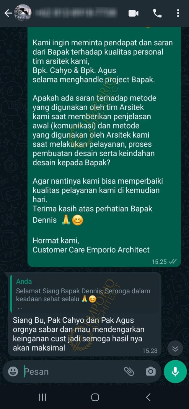 Testimonial Desain Rumah Mediteran Klasik 3 Lantai Bapak DNN 1750