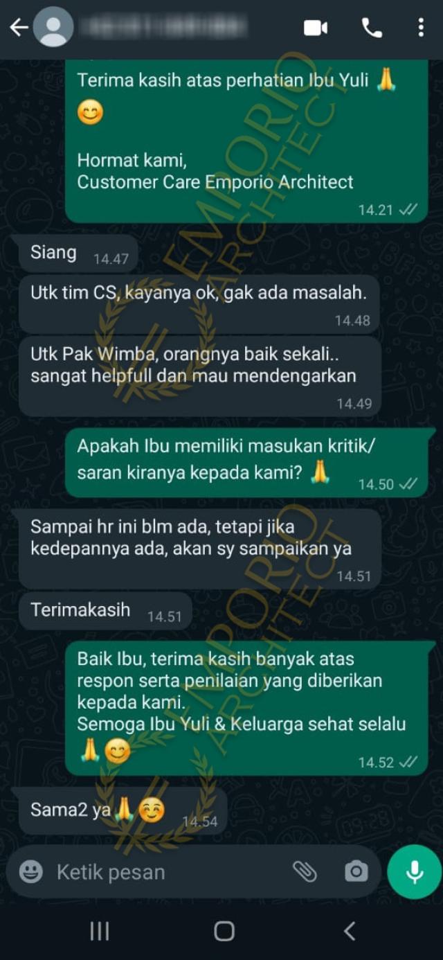 Testimonial Desain Rumah Klasik 3.5 Lantai Bapak HDR 1460 di  Jakarta