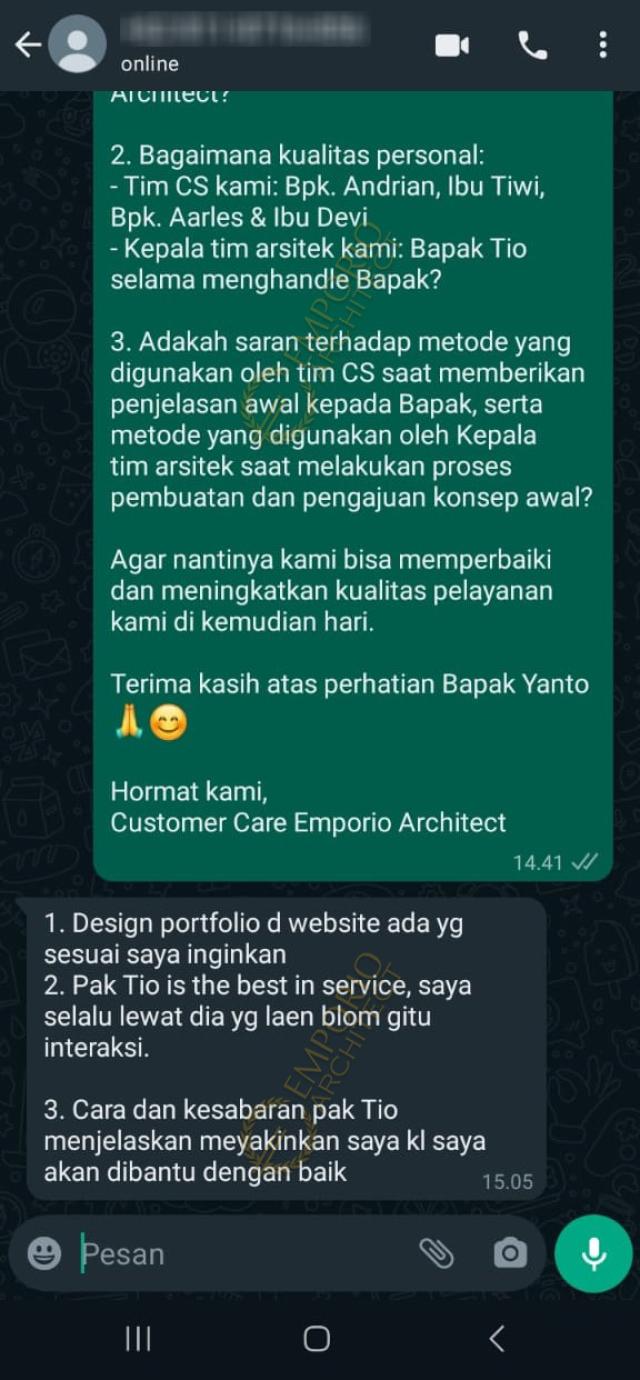 Testimonial Desain Rumah Mediteran 4 Lantai Bapak YNT 1868