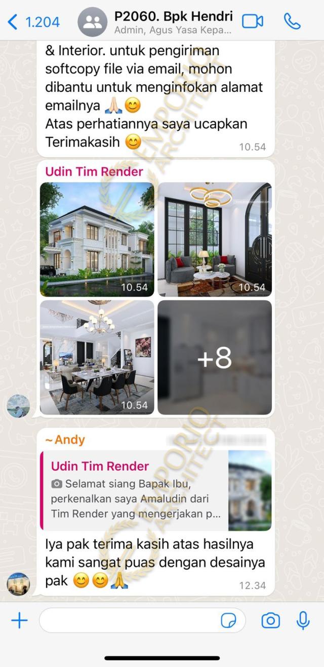 Testimonial Desain Rumah Klasik Modern 2 Lantai Bapak HDI 1534 di  Jakarta