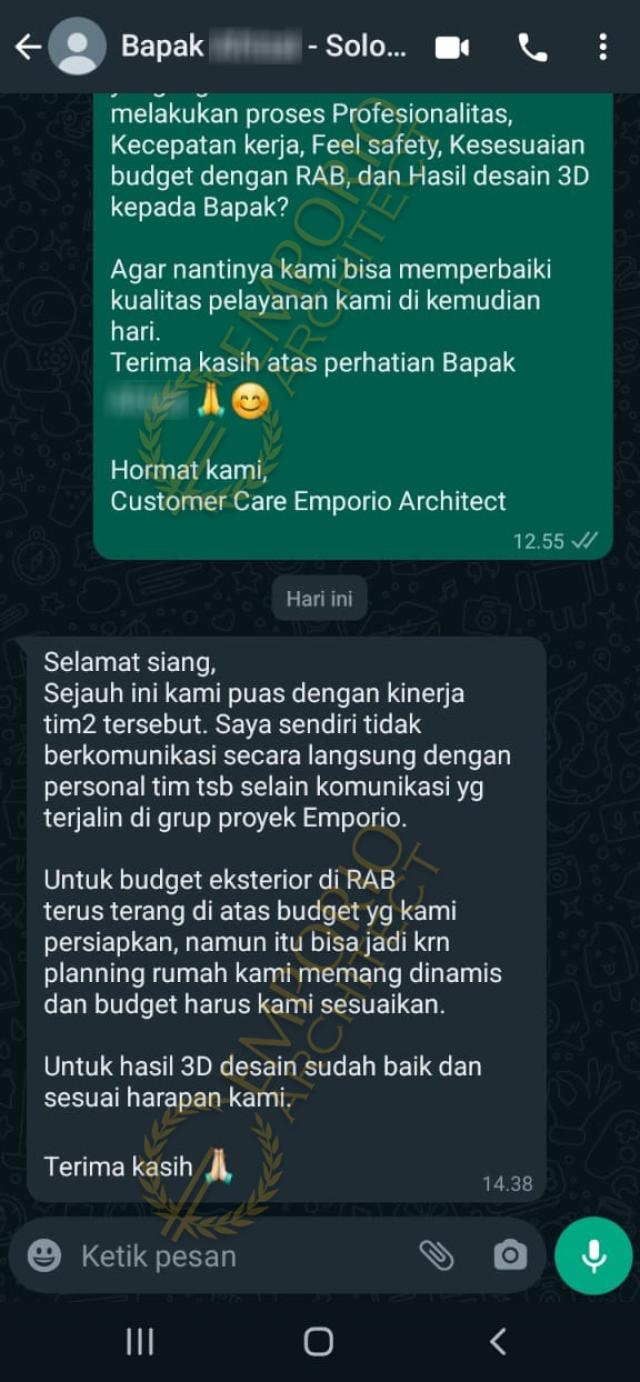 Testimonial Desain Rumah Klasik Modern 2 Lantai Bapak AFL 2040