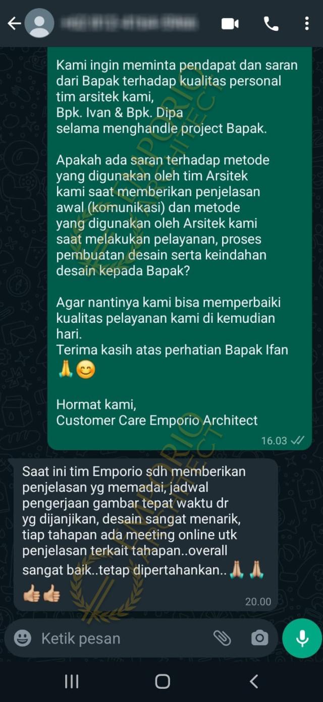 Testimonial Desain Rumah Klasik Modern 3 Lantai Bapak IFN 1500 di  Makassar