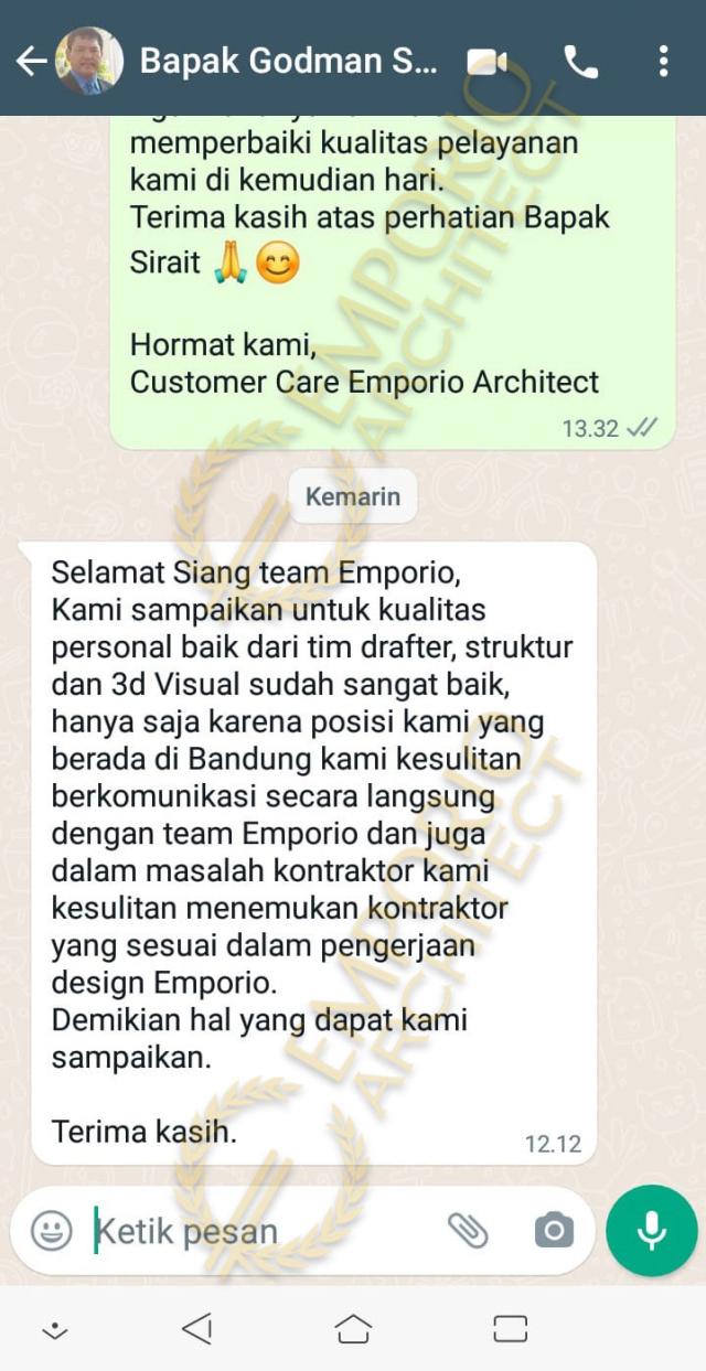 Testimonial Desain Rumah Klasik Modern 3.5 Lantai Bapak SRT 1278