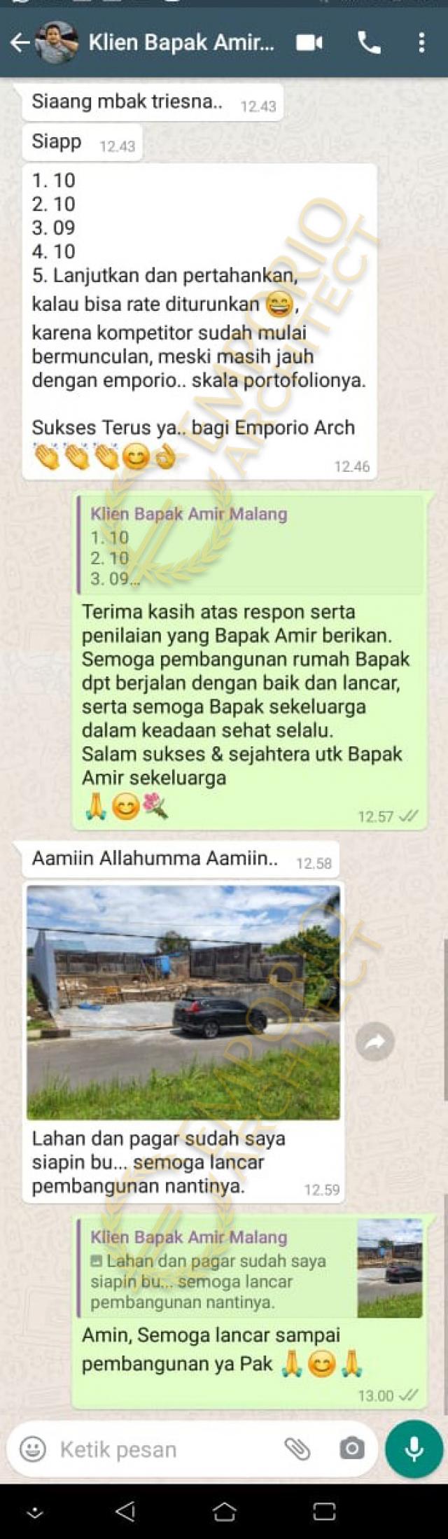 Testimonial Desain Rumah Mediteran 2.5 Lantai Bapak Amir Prayoga di  Malang, Jawa Timur