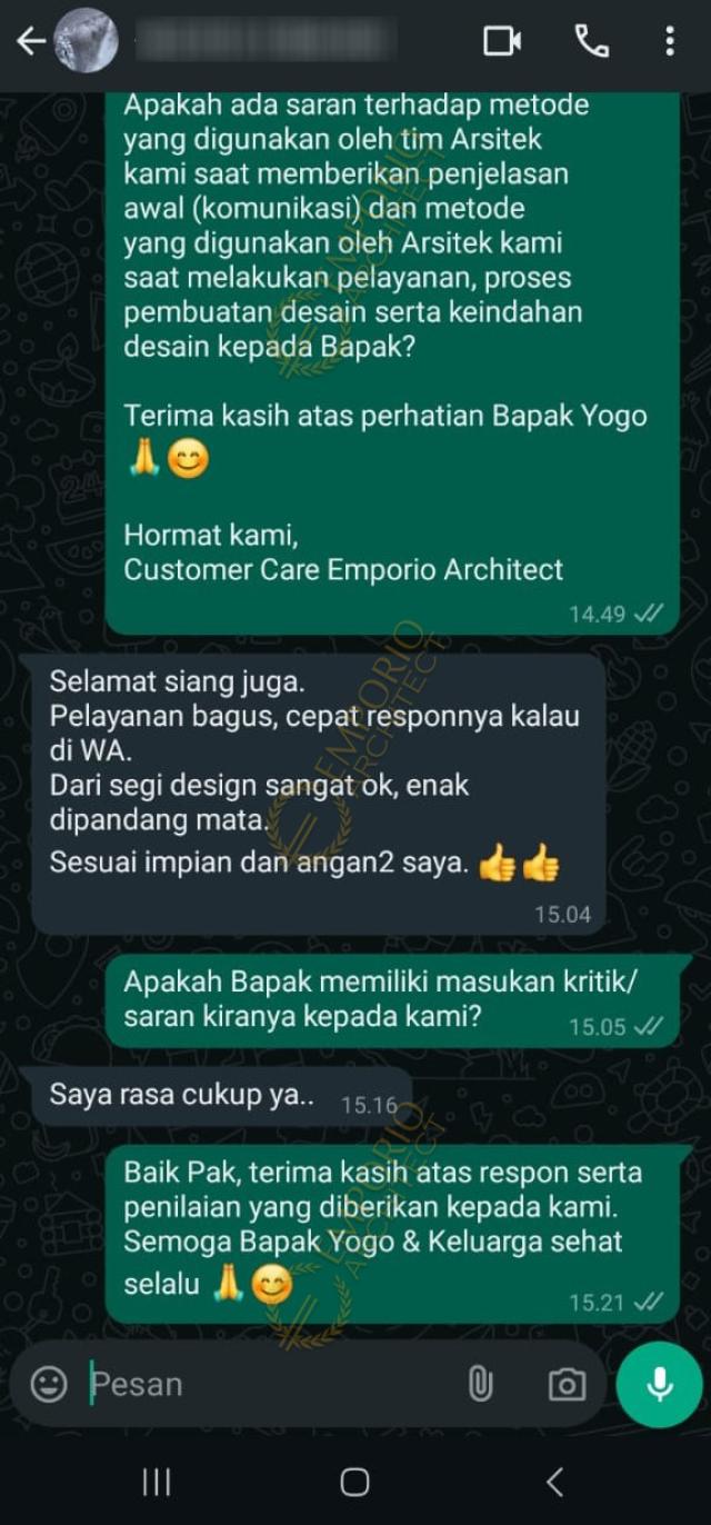 Testimonial Desain Rumah Mediteran Klasik 2 Lantai Bapak YG