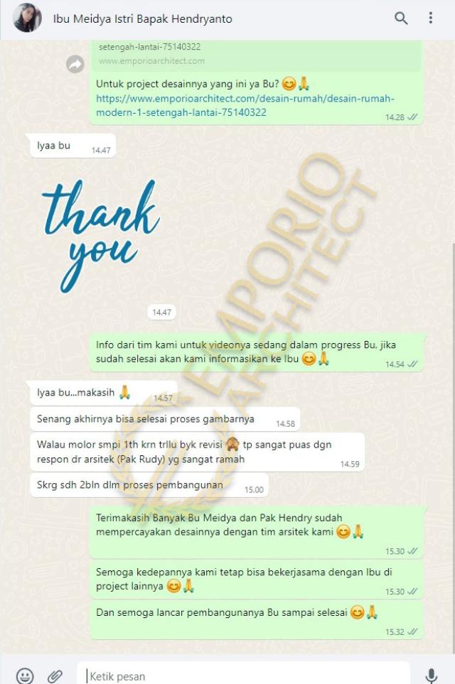 Testimonial Desain Rumah Modern 1.5 Lantai Bapak HS II di  Palu, Sulawesi Tengah