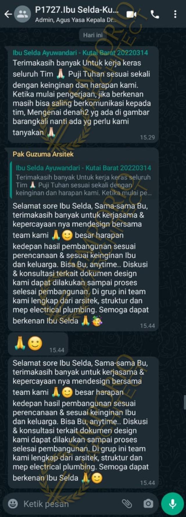 Testimonial Desain Rumah Modern 2 Lantai Ibu SLD 1370 di  Kutai, Kalimantan Timur