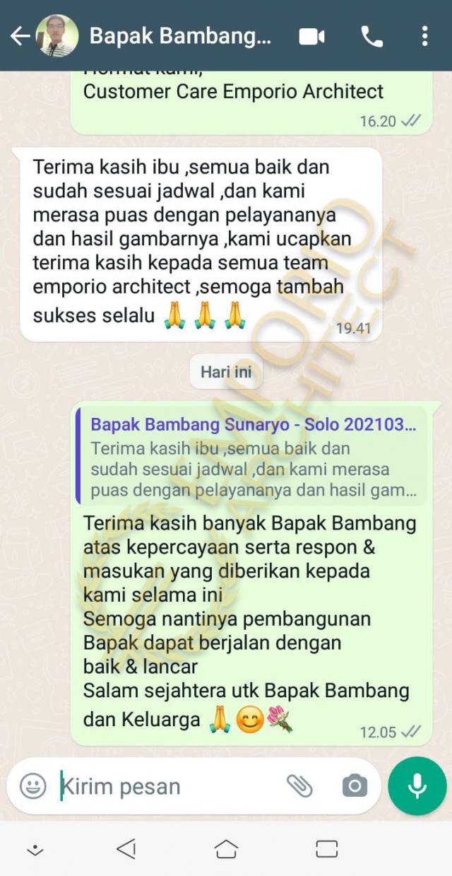 Testimonial Desain Rumah Modern 2 Lantai Bapak Bambang