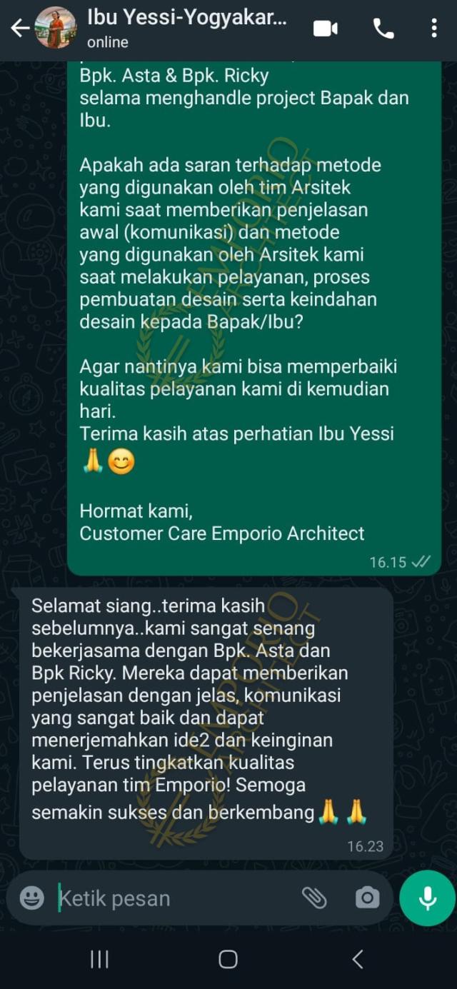 Testimonial Desain Rumah Modern 2 Lantai Bapak DNL 1566