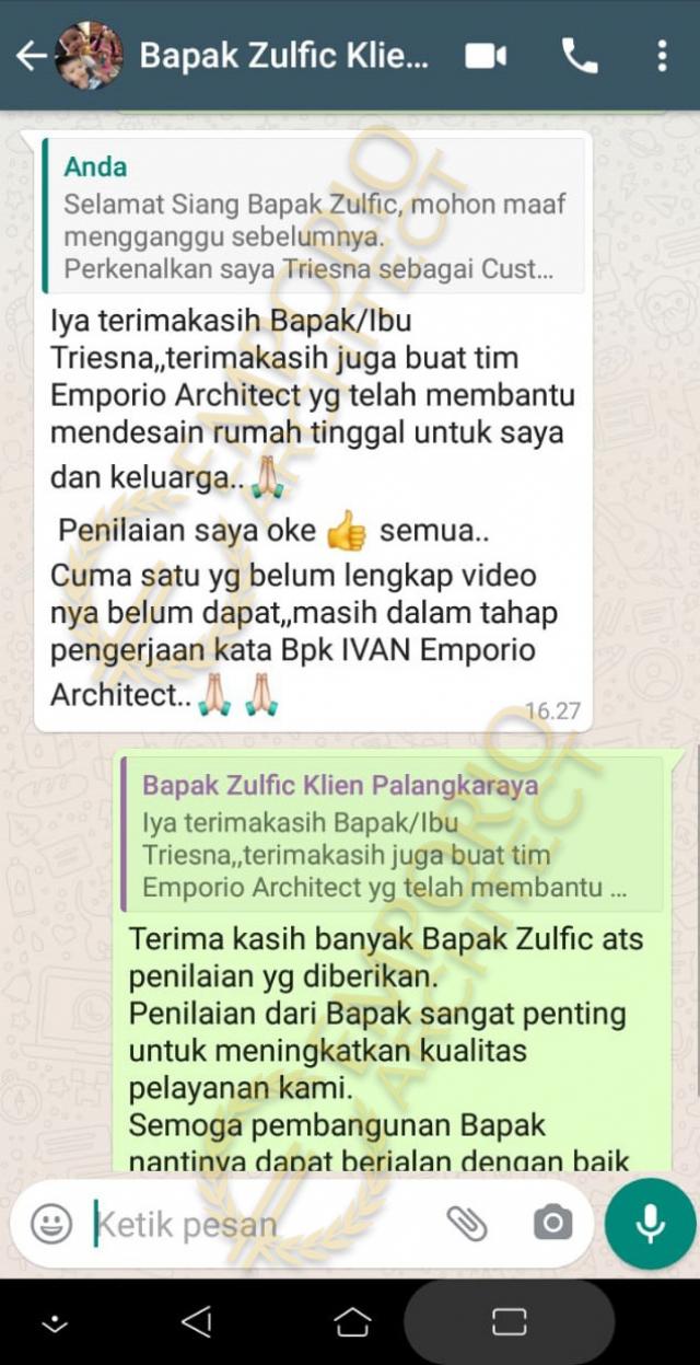 Testimonial Desain Rumah Modern 2 Lantai Bapak Zulfic